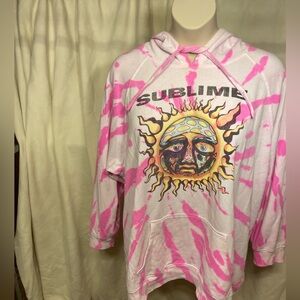 TORRID branded SUBLIME hoodie. size 5. Hot pink/light pink tie-dye.